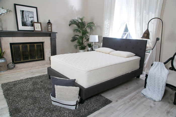 latex mattress in bedroom