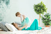 mom and baby on a natural mattress