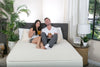 couple relaxing on a latex mattress